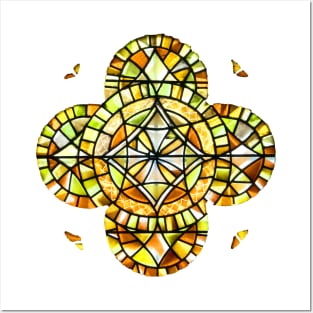 Rose window on White Posters and Art